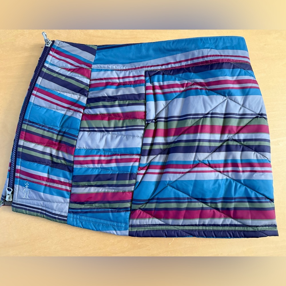 Small Smartwool  striped side zipper skirt. Only worn a few times.